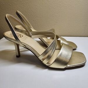 BRAND NEW. Vince Camuto gold 3-inch heels